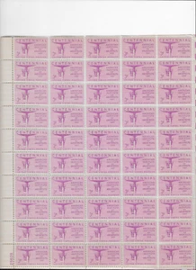 1958 Francobolli Stati Uniti Foglio di 50 Francobolli ARCHITETTI CENTENARIO 3 Cent Francobolli - Foto 1 di 1