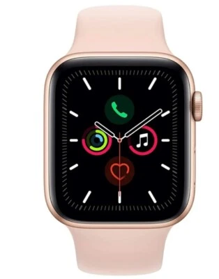 Apple Watch Series 5 40mm Aluminum Gold Case Pink Sand Sport Band With 2 Extra - Image 1 of 4