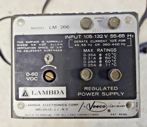 Lambda LN 266 Regulated Power Supply, Used, Tested Good - Picture 1 of 5