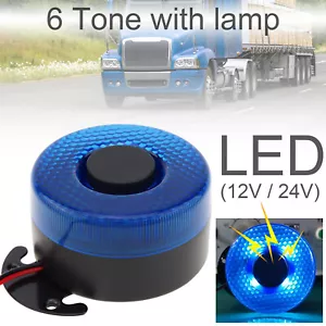 105dB 12V / 24V 6 Sound Car Reversing Alarm Speaker Buzzer Siren Horn With light - Picture 1 of 12