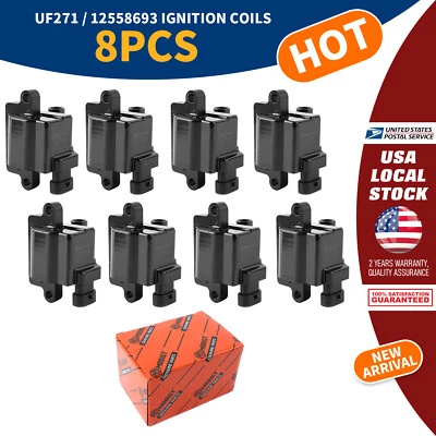 Juego de 8 bobinas de encendido para Chevrolet Silverado 2500 HD 6,0 L V8 UF271 12558693 Foto 1 de 4