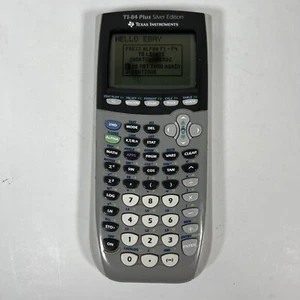 Texas Instruments TI-84 Plus Silver Edition Calculator Has Spots TESTED No Cover - Picture 1 of 15