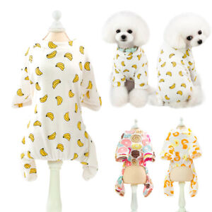 Dog Pajamas for Small Dogs Soft Winter Pet Cat Puppy Jumpsuit Warm Clothes Coat