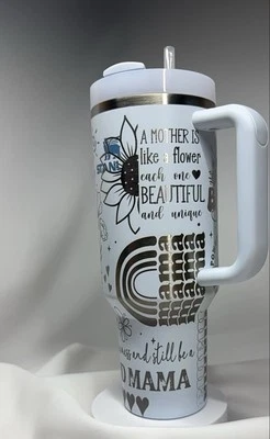 Vaso Stanley Winterscape Quencher H2.0 FlowState blanco 40 oz TOTALMENTE NUEVO Foto 1 de 4