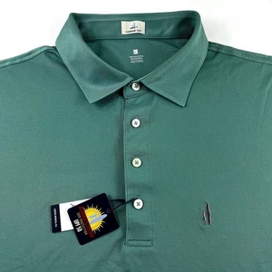 JOHNNIE-O Prep-Formance Solid Green Soft Stretch Polo Shirt 2XLT - Picture 1 of 7