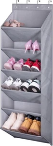 Door Shoe Rack with Deep Pockets for 12 Pairs of Shoe Organizer Over the Door... - Picture 1 of 7
