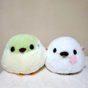 Fukufukushima Enaga Spring Colored Biyori Ultra Big Plush Toy Doll Set of 2 NEW - Picture 1 of 9