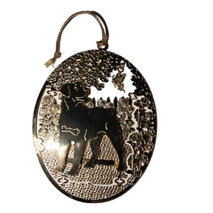 The Kingsheart Forge - Rotweiler Metall 24Kt vergoldet Ornament mit Box - Bild 1 von 10