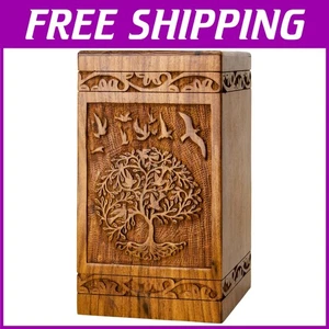 Rosewood Funeral Urn for Human Ashes - 250 lbs Capacity - Picture 1 of 11