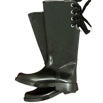 EUC Coach Black Women's Knee-High winter going out nighttime Boots sz 6B designr - Image 1 of 4