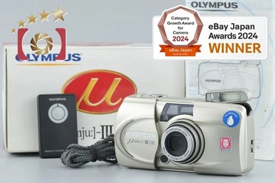 Olympus μ[mju:]-III 135 35mm Point & Shoot Film Camera w/ Box [Near Mint] - Image 1 of 4