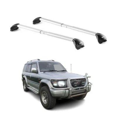 For Mitsubishi Montero 1992-1999 OMAC USA Gray Raised Roof Rails Cross Bars Foto 1 de 4