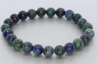  Azurit Malachit Kugel Edelstein Stretch Armband 8mm - Größe wählbar 8S211 - Bild 1 von 2