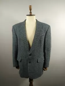 Carl Gross Harris Tweed Blazer Jacket Vintage Wool Size XL Herringbone Men's - Picture 1 of 12