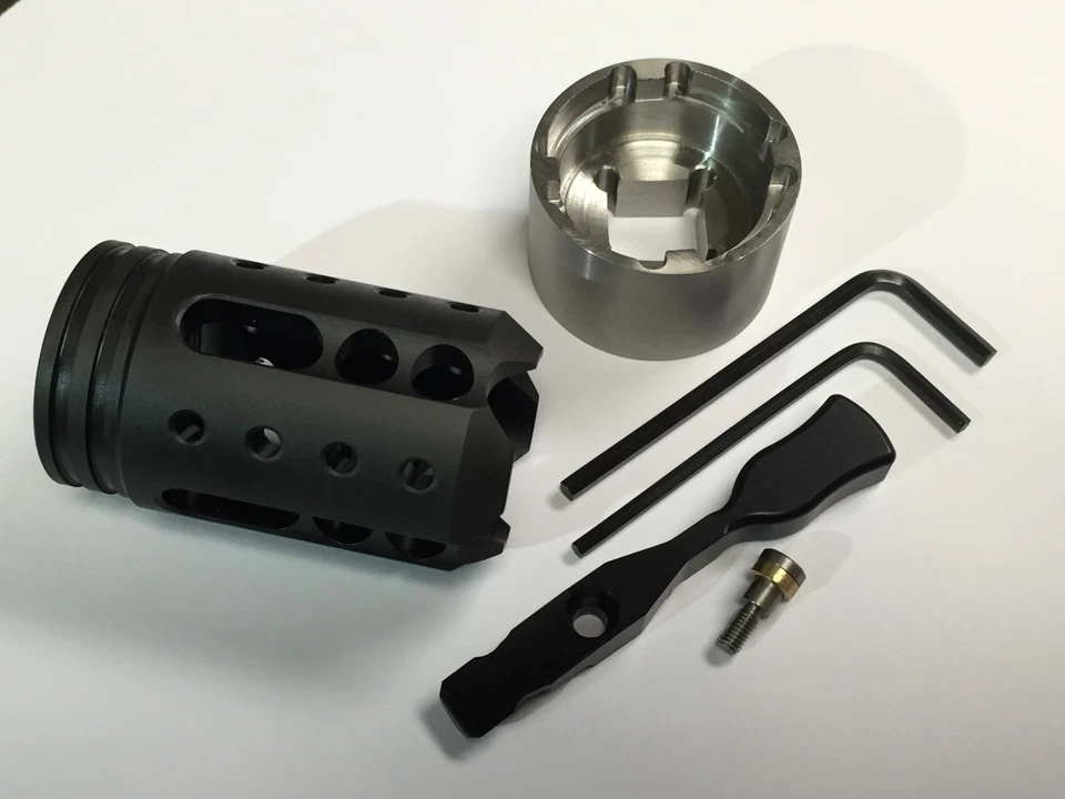 HI-TECH CUSTOM CONCEPTS For Kel-Tec KSG : STEEL Defender Muzzle Brake, 4N Remover Tool & Extended Switch