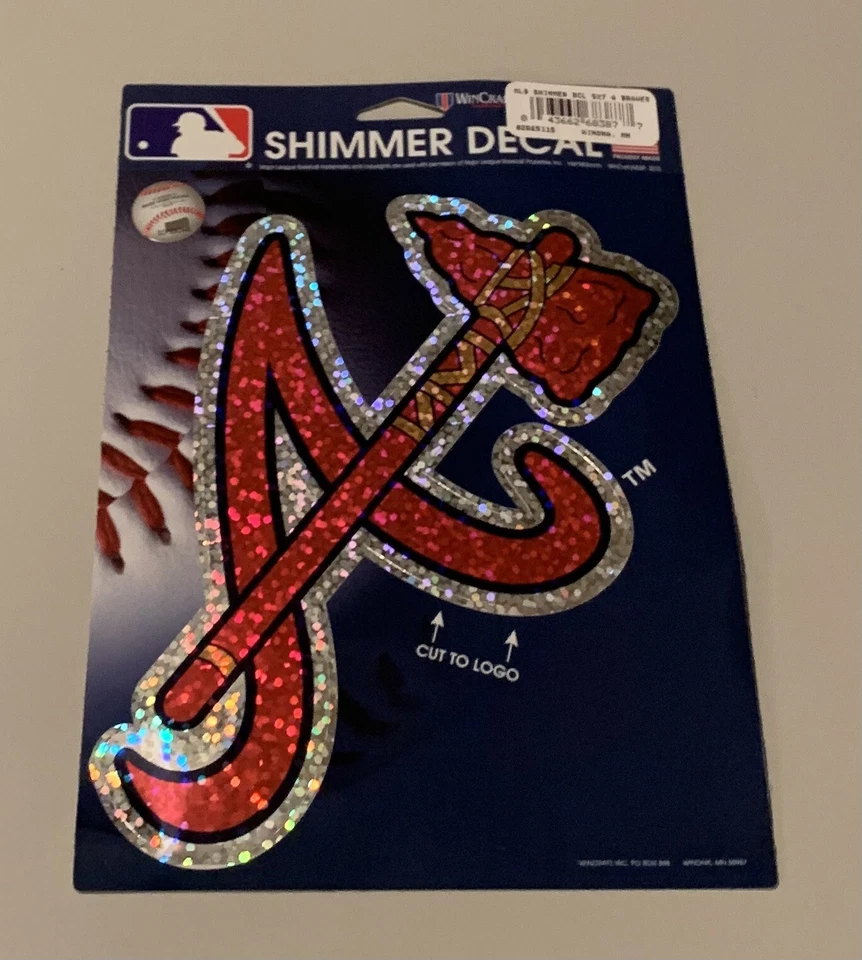 Atlanta Braves Officially Licensed 5 X 7 MLB Shimmer Decal Made By WinCraft! - Image 1 of 1