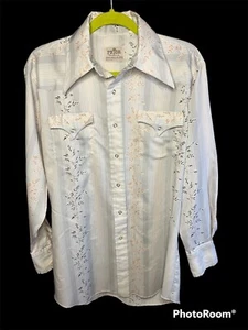 VTG Prior Westerns Men's Button-Down Shirt Long Sleeve Size Med/Lg (READ) - Picture 1 of 11