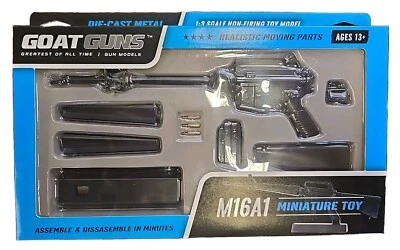 GOAT GUNS 1/3 M16A1 FUGAZI DIE CAST METAL Miniature Toy 1:3 Scale NEW SEALED - Image 1 of 3
