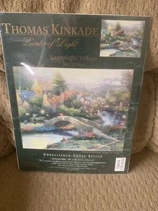 NEU Thomas Kinkade Lampenlicht Dorf verziert Kreuzstich Kit 50964 Brücke - Bild 1 von 2