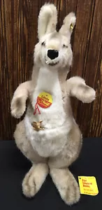 Vintage Steiff 14" Linda Känguru mit Joey & allen Etiketten & Knopf - Bild 1 von 12