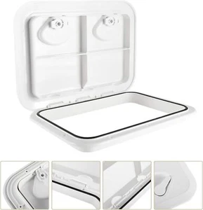 Amarine Made 17-1/4" x 12-3/8" Marine Boat Deck Hatch Access Hatch & Lid White - Bild 1 von 9