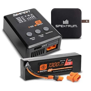 Spektrum Powerstage Bundle: 1300mAh 3S 30C LiPo Battery (IC2) / S100 Charger - Picture 1 of 1