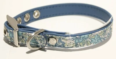 Collar de perro Bond & Co XXS hebilla de metal floral bebé flor azul Foto 1 de 4