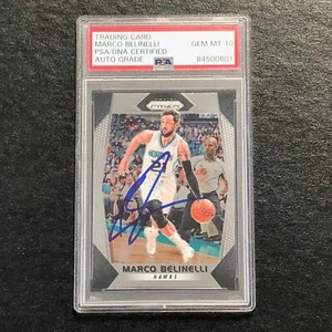 2017-18 Panini Prizm #106 Marco Belinelli Signed Card AUTO 10 PSA Slabbed Hornet - Picture 1 of 2
