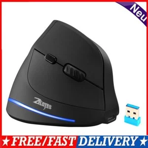 ZELOTES F-35 Rechargeable Wireless Mice 3 Gears 2400DPI Vertical Ergonomic Mouse - Picture 1 of 3