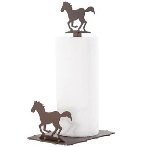Rustic Horse Paper Towel Holder - Decorative Farmhouse Kitchen Accessory - Picture 1 of 6