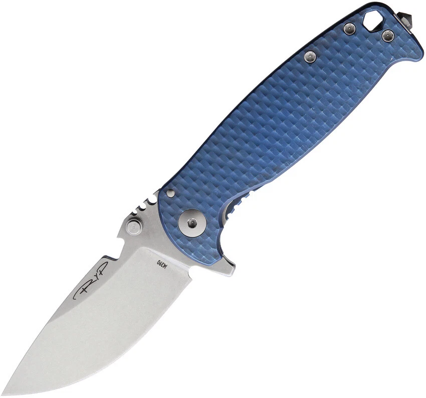 DPx Gear HEST F Framelock Blue Titanium Folding Bohler M390 Pocket Knife HSF010 - Image 1 of 1