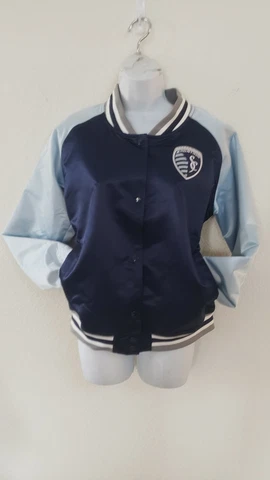 `🔥🔥OFFICIAL KANSAS CITY SPORTING MLS SOCCER MITCHELL JACKET WOMENS MEDIUM⚽⚽ Cover