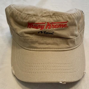 Krispy Kreme Donuts MAUI Hawaii flaches Oberteil Kappe: Khaki Distressed Baumwolle - Bild 1 von 9