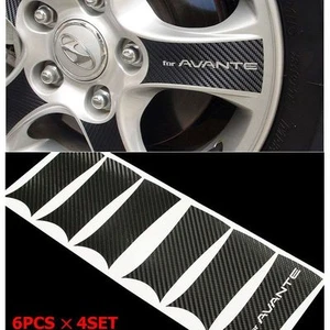 Carbon Tuning Wheel Mask decal Sticker 15" for Hyundai Elantra/AVANTE HD 2006-09 - Picture 1 of 2