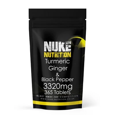 NUKE NUTRITION Curcuma 3320mg + Zenzero + Pepe Nero Capsule X 365 Compresse