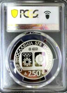 PCGS PR69 Yugoslavia 1984 Tito Silver 250 Dinara Jugoslavija - Picture 1 of 2