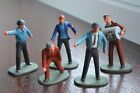 Scalextric Vintage Pink Base Mechanic & Track Figures Hand Painted