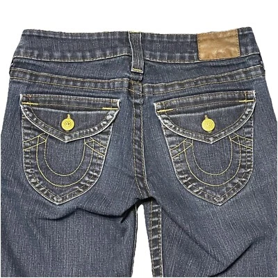 True Religion Womens Skinny Jeans Sz 28 Distressed WC92076E4 USA Flap Pocket - Image 1 of 4