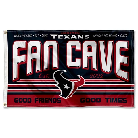 3x5 Foot Houston Texans Fan Cave Flag Large Banner Cover