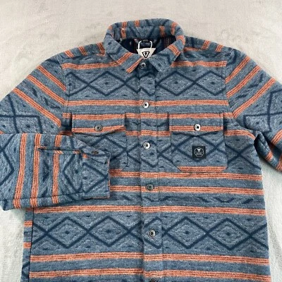 Vissla West Coast Overshirt Men Medium Multi Aztec Geometric Wool Blend NWOT - Image 1 of 4
