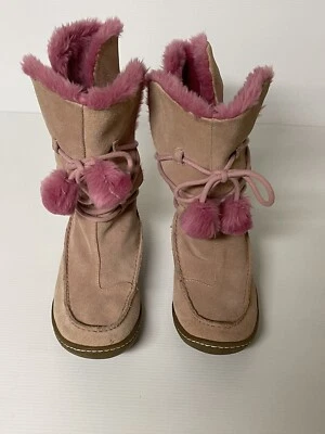 Steve Madden Rubor Iglou Gamuza Con Piel Rosa Caliente Mocasín Bota Talla 7 Foto 1 de 4