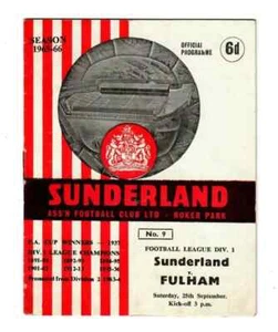 1965 1966 Sunderland v Fulham - Picture 1 of 1