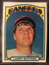 ‼️ROOKIE ‼️1972 Topps #122 Larry Biittner - Texas Rangers