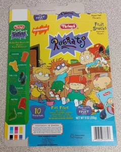 Vintage 1990's Rugrats Nickelodeon Farley's Fruit Snacks Flat Box Empty - Picture 1 of 5