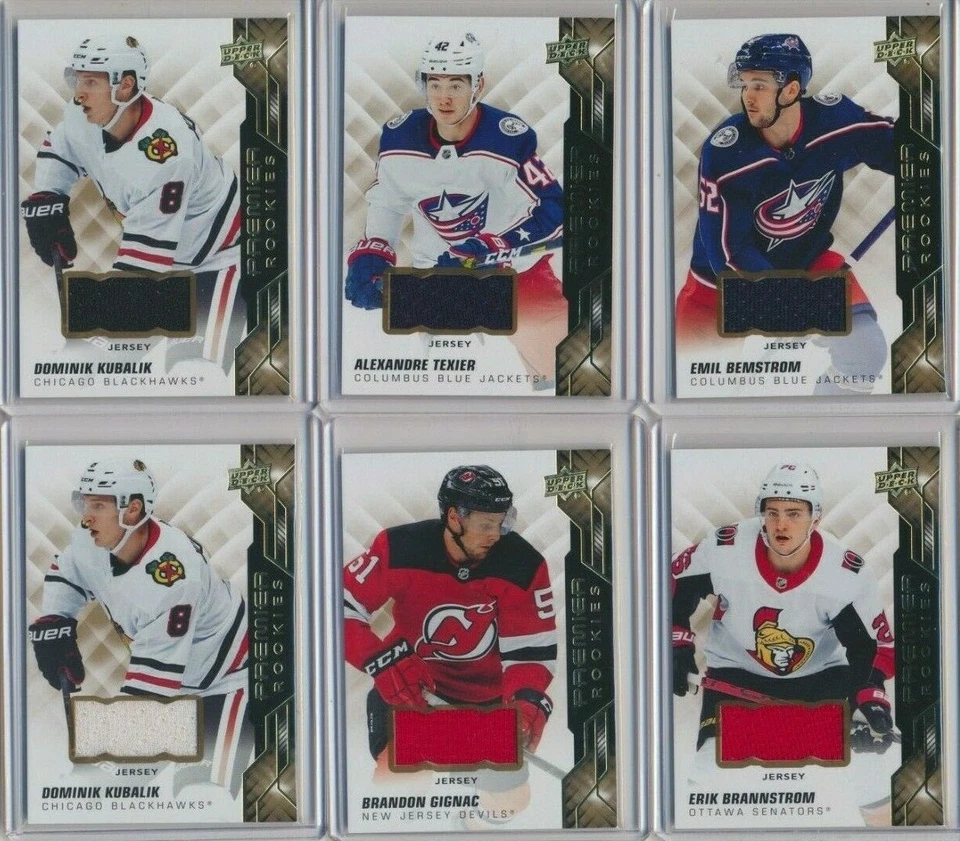 2019-20 Premier Rookies Jersey 59 Alexandre Texier Columbus Blue Jackets - Image 1 of 1