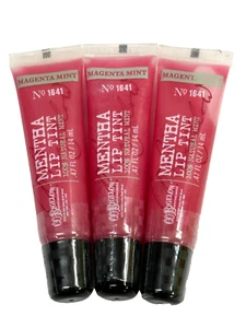 NEW 3 BATH & BODY WORKS WOMEN MENTHA LIP TINT MAGENTA MINT 1641 .47 FL OZ 14 ML - Picture 1 of 4