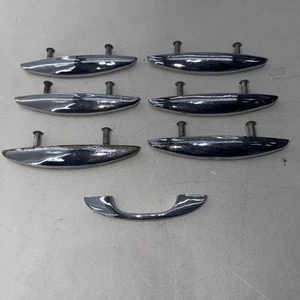 Lote de 6 De Colección Cromo Brillante MCM Art Deco Años 50 Gabinete Atómico Cajón Tirador Manija - Imagen 1 de 12