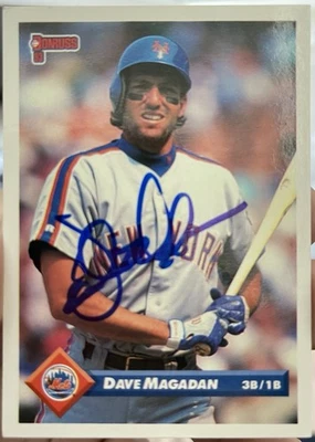 1993 Donruss Dave Magadan Card With On Card Autograph #486. - Image 1 of 2
