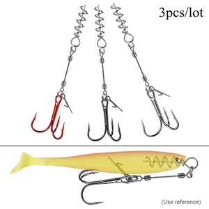 Juego de 3 anzuelos agudos de pesca grupo alambre anzuelo barco exterior océano - Imagen 1 de 12