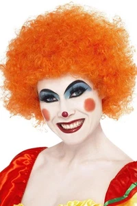 Smiffys Crazy Clown Wig, Orange - Picture 1 of 4